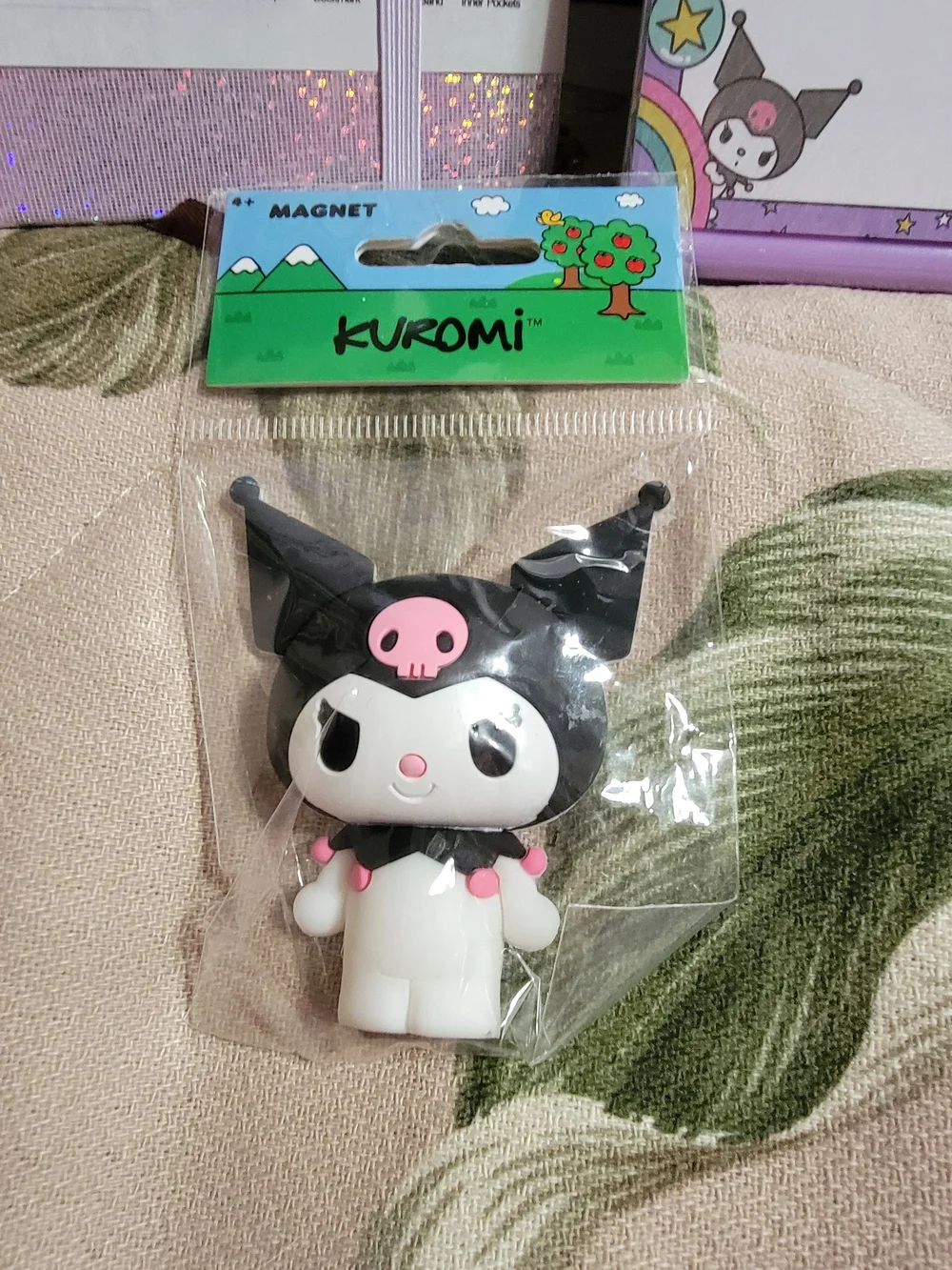 812-Sanrio Kuromi Glitter Lavender A5 Notebook & Memo Pad Set